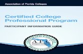 What is the CCP? - MemberClicks€¦ · What is the CCP? The Certified College Professional (CCP) Program provides AFC members with the opportunity to earn a certificate related to