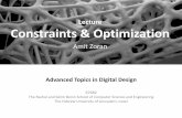 Constraints & Optimization & Optimization .pdf · The design process: critique, intuition, and skills Requirements & constraints The output product The modeling process • Search