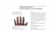 Fingernail Displays : Handy Displays at your Fingertips · Fingernail displays provide a handy place to interact with digital data right on the finger, removing the need to resort