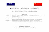 TOWARDS A COORDINATED CALL WITH CHINA ON …ec.europa.eu/research/industrial_technologies/pdf/... · selected for an oral presentation and 67 abstracts were selected for a poster