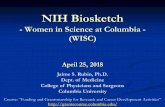 NIH Biosketch - Columbia Universitygrantscourse.columbia.edu/Rubin_Jaime_NIH-Biosketch_2018.pdf · NIH Biosketch - Women in Science at Columbia - (WISC) April 25, 2018 Jaime S. Rubin,