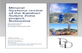 Mineral Systems review of the Kalahari Suture Zone project ... · Systems review of the Kalahari Suture Zone project, Botswana . 1 D&D GeoConsultants, Leicester, LE2 4UN, UK Kalahari