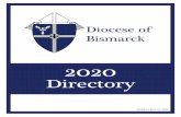 Directory...Please send directory changes to: Mail: Directory update PO Box 1575 Bismarck, ND 58502-1575 Phone: 701-204-7213 or 1-877-405-7435 Email: shoesel@bismarckdiocese.com 1