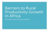 Barriers to Rural Productivity Growth in Africa odi · 2019-11-11 · Barriers to Rural Productivity Growth ... •too little public investment in roads and infrastructure •imperfectly