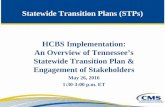 Statewide Transition Plans (STPs) HCBS …...2016/05/26  · Statewide Transition Plan & Engagement of Stakeholders May 26, 2016 1:30-3:00 p.m. ET AGENDA • Welcome and Introductions