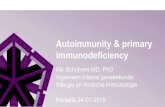 Autoimmunity & primary immunodeficiency€¦ · immunodeficiency (PID) • Heterogenous group of inherited disorders with defects in one or more components of the immune system, characterized