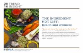 THE INGREDIENT HOT LIST - FONA International · Green Tea is made with chaga and reishi mushrooms. Sotru Organic Fermented Medicinal Mushrooms are said to support healthy immune response