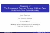 Discussion of The Dynamics of Expected Returns: Evidence ... · ⋆ This paper introduces a new framework that combines scale-speciﬁc information from multiple predictors for extracting