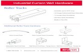 Industrial Curtain Wall Hardware Roller Tracks · Industrial Curtain Wall Hardware Floor Columns (Free Standing) - Permits erection of curtains in any area. - Base and tube assembly