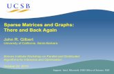 Sparse Matrices and Graphs: There and Back Againgilbert/talks/GilbertSimons22oct2013.pdf · Sparse matrix-matrix multiplication (SpGEMM) Element-wise operations × Matrices over various