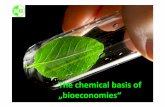 The chemicalbasisof „bioeconomies“...Synth. polymers, fibers, paints, pharmaceutics Platform chemicals (commodities) Fine chemicals (specialties) (Bio) Refinery Chemical industries