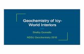 Geochemistry of Icy- World Interiors - NDSUsainieid/geochem/talks/... · 2018-12-03 · Aqueous geochemistry in icy world interiors: Equilibrium fluid, rock, and gas compositions,