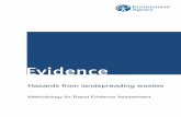 Hazards from landspreading wastes - gov.uk · 2015-12-14 · Hazards from landspreading wastes . Methodology for Rapid Evidence Assessment . ... • operators and their advisers considering