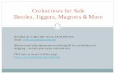 Corkscrews for Sale Bottles, Jiggers, Magnets & MoreCorkscrews for Sale Bottles, Jiggers, Magnets & More Don Bull, P. O. Box 596, Wirtz, VA 24184 USA ... BA26 Urn with Williamson combination