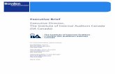Executive Brief - Institute of Internal Auditors Canada/Careers/Documents/Boyden Executive Brief_IIA ED...Executive Brief About The Institute of Internal Auditors Canada Overview Established