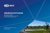 IRRIGATION · design component, or for any irrigation system developed by the private sector for ongoing management by the ACT Government. Irrigation of public landscapes is one of
