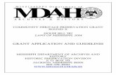 GRANT APPLICATION AND GUIDELINES · Grant applicants must include a comprehensive and well-defined plan for routine maintenance and long-term preservation with the grant application
