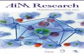 RESEARCH HIGHLIGHTS 2017 - AIMR, Tohoku Univ. · Physics, Non-equilibrium Materials, Soft Materials, Device/System — and the Mathematical Science Group. In 2017, the AIMR became