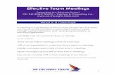 Effective Meetings Handout€¦ · Top 10 Must Do’s Notes: 4 ... 0-8 – Unfortunately your meetings have no rhyme or reason and are probably very frustrating to those in attendance.