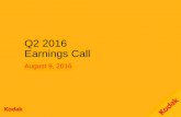 Q2 2016 Earnings Call - Amazon S3...2016/08/09  · Q2 2016 Earnings Call August 9, 2016 CAUTIONARY STATEMENT REGARDING FORWARDLOOKING STATEMENTS- 2 This presentation includes “forward–