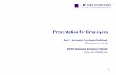 Presentation for Employers - TRUST|Pensions · Employer Access Portal 13 Hassle free processing using your online account: Real time Automatic Enrolment and Employer Access Portal