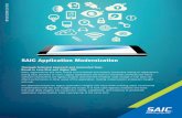 SAIC Application Modernization · SAIC’s Approach and Capabilities A microservices architecture creates stable, cloud-ready applications that lower O&M costs. In the new loosely