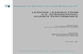 LESSONS LEARNED FROM U - American Institutes for Research€¦ · 1 American Institutes for Research® LESSONS LEARNED FROM U.S. INTERNATIONAL SCIENCE PERFORMANCE Introduction All