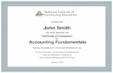 certifies that John Smith - Important Informationnational-certificates.com/sample-certificate-of...certifies that John Smith has been awarded this Certificate of Completion for Accounting