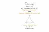 An easy introduction to Algebraic Geometry and Rational ...folk.uio.no/torgunnk/CMA.pdfIntroduction Algebraic geometry Algebraic curves Singularity theory Cuspidal curves References