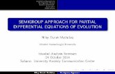 SEMIGROUP APPROACH FOR PARTIAL DIFFERENTIAL EQUATIONS OF EVOLUTIONweb.iku.edu.tr/ias/documents/ias_presentation.pdf · Evolution Equations Semigroup theory Kato's approach Examples