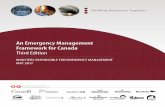An Emergency Management Framework for Canada · 4 AN EMERGENCY MANAGEMENT FRAMEWORK FOR CANADA: MINISTERS RESPONSIBLE FOR EMERGENCY MANAGEMENT • THIRD EDITION Context In Canada,