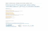 Derived Personal Identity Verifciation (PIV) Credentials · 2017-09-29 · NIST SP 1800-12C: Derived Personal Identity Verification (PIV) Credentials iii 35 . computers, and in particular