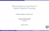 Recent Advances and Trends in Applied Algebraic Topology...History and trends in applied algebraic topology Outline 1. History and trends in applied algebraic topology 2. Showcasing