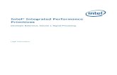 Intel Integrated Performance Primitives · Volume Overview 1 This manual describes the structure, operation and functions of the Intel® Integrated Performance Primitives (Intel®