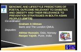 GENOMIC AND LIFESTYLE PREDICTORS OFec.europa.eu/research/health/pdf/event12/hitman-graham...GENOMIC AND LIFESTYLE PREDICTORS OF FOETAL OUTCOME RELEVANT TO DIABETES AND OBESITY AND