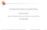 Fundamental notions of graph theory · Origin of moder graph theory 1936 – Hungarian mathematician D. K¨onig published the ﬁrst monography about graph theory. 1975 Christoﬁdes