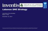 Lebanon SME Strategy - Economy · PROJECT NAMENational SME Strategy Background and Approach Assessment of SME Situation in Lebanon National SME Strategy Institutionalization of SME