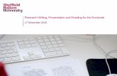 Research Writing, Presentation and Reading for the Doctorate · Research Writing, Presentation and Reading for the Doctorate Outline for today 10:00 Arrival/Welcome 'Critical Reading'