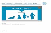 Slide Handouts: Assessment – Take Action Part 2 Part 2 Presentation.pdfRPMs | Module 7 Assessment • Take Action Part 2 • Slide Notes. Page 8 of 34 Slide notes . The use of assessment