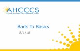 Back To Basics - azahcccs.gov...Back To Basics SOC Overview 8/1/18 Reaching across Arizona to provide comprehensive 2 quality health care for those in need