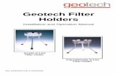 Geotech Filter Holders - Geotech EnvironmentalRev 3/18/2019 Part # 23150035 Geotech Filter Holders Installation and Operation Manual