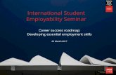 International Student Employability International Student Employability Seminar Career success roadmap:
