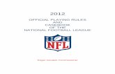 2012 - National Football League · NATIONAL FOOTBALL LEAGUE . Roger Goodell, Commissioner . 2012 Rules Changes . Rules-Section-Article Page . 5-1-1 Makes too many men in the formation