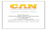 Final Report: California Department of Education CDE …Final Report: California Department of Education CDE Agreement #CN090200 ... With support from the California Department of