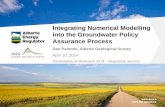 Integrating Numerical Modelling into the Groundwater ...€¦ · Southern Alberta Regional Groundwater Simulation 1st order regional flow model Successfully calibrated, steady state