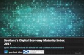 Scotland’s Digital Economy Maturity Index 2017...2017 survey, namely use of the collaborative economy and views on cyber resilience. This change This change in indicators means findings