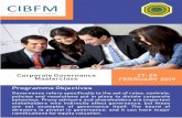 Corporate Governance 27 28 Masterclass …...Corporate Governance Masterclass 27-28 FEBRUARY 2019 Programme Objectives Governance refers specifically to the set of rules, controls,