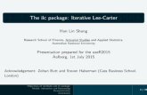 The ilc package: Iterative Lee-Carter...The ilc package: Iterative Lee-Carter Han Lin Shang Research School of Finance, Actuarial Studies and Applied Statistics, Australian National