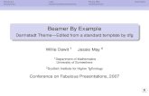 Beamer By Example - Divisiondfg/icms09/beamer-handout.pdf · Beamer By Example Darmstadt Theme—Edited from a standard template by dfg Willie Dewit 1 Jessie May 2 1Department of