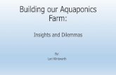 Building our Aquaponics Farm - South Centers · •Three troughs equals one 72’ plus return plumbing line to fish tank •Make smaller walkways & add a 4th trough •Win, Win! Permanently